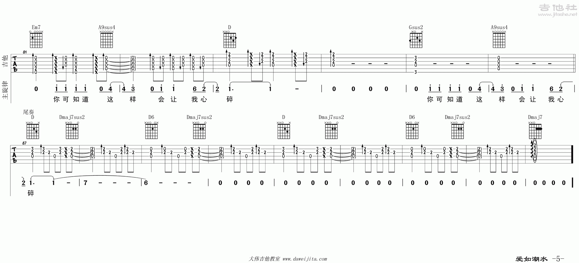爱如潮水(Swing版)吉他谱(图片谱,大伟吉他,弹唱,教学)_张信哲_M-99_爱如潮水（二胖版）_页面_5.gif
