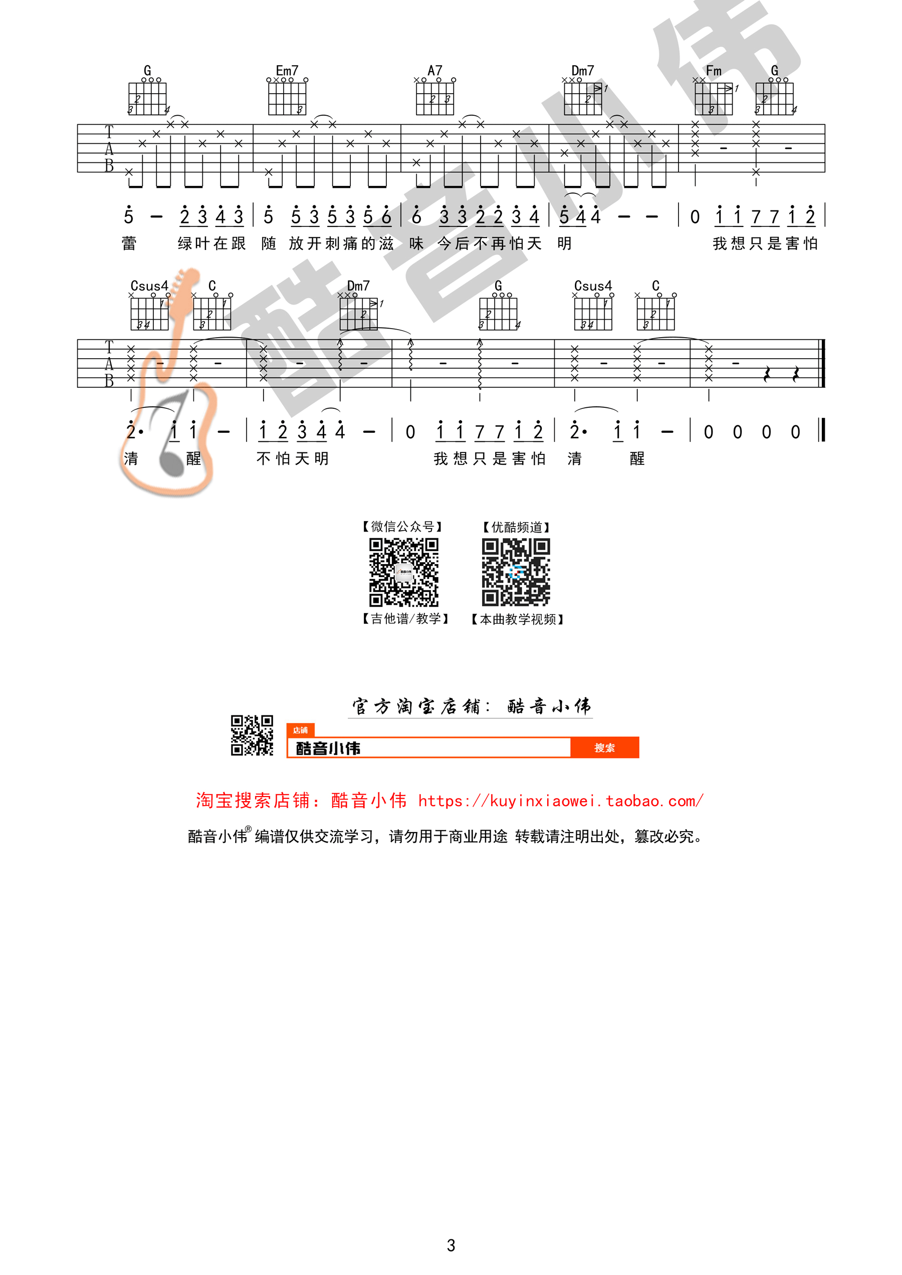 她说(酷音小伟吉他教学)吉他谱(图片谱,酷音小伟,弹唱,C调)_林俊杰(JJ)_她说简单版C调03.gif